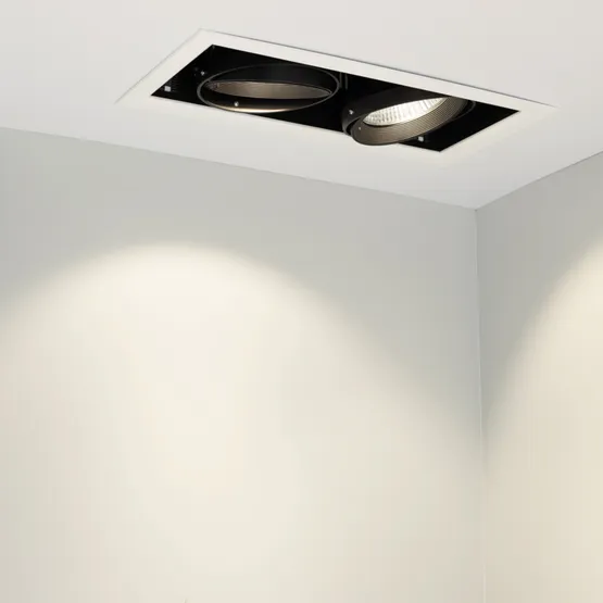 Фото #4 товара Светильник CL-KARDAN-S375x190-2x25W White6000 (WH-BK, 30 deg) (Arlight, IP20 Металл, 3 года)