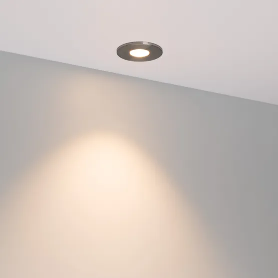 Фото #5 товара Светильник MS-GLORY-BUILT-R54-5W Warm3000 (NI, 60 deg, 230V) (Arlight, IP54 Металл, 5 лет)