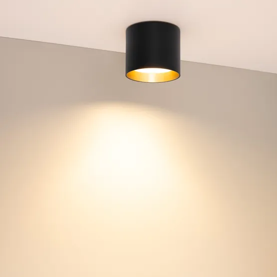 Фото #5 товара Светильник SP-BISCOTTO-R90-8W Warm3300-MIX (BK-GD, 80 deg, 230V) (Arlight, IP54 Металл, 5 лет)