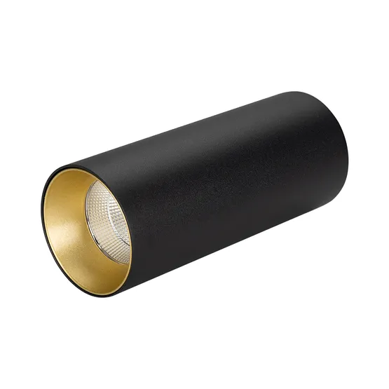 Фото #1 товара Светильник SP-POLO-SURFACE-R65-8W White5000 (BK-GD, 40 deg) (Arlight, IP20 Металл, 3 года)