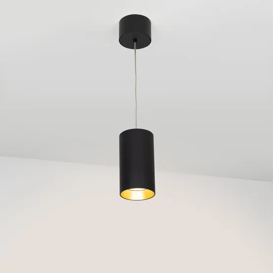 Фото #4 товара Светильник подвесной SP-POLO-R85-2-15W Warm White 40deg (Black, Gold Ring) (Arlight, IP20 Металл, 3 года)