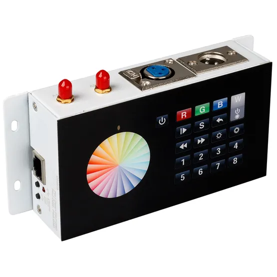 Фото товара Контроллер DMX SR-2816WI Black (12V, WiFi, 8 зон) (Arlight, IP20 Металл, 3 года)
