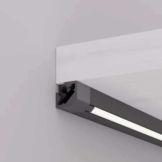 Фото #3 товара Профиль с экраном SL-KANT-H10-SQUARE-2000 IRON GREY (Arlight, Алюминий+пластик)