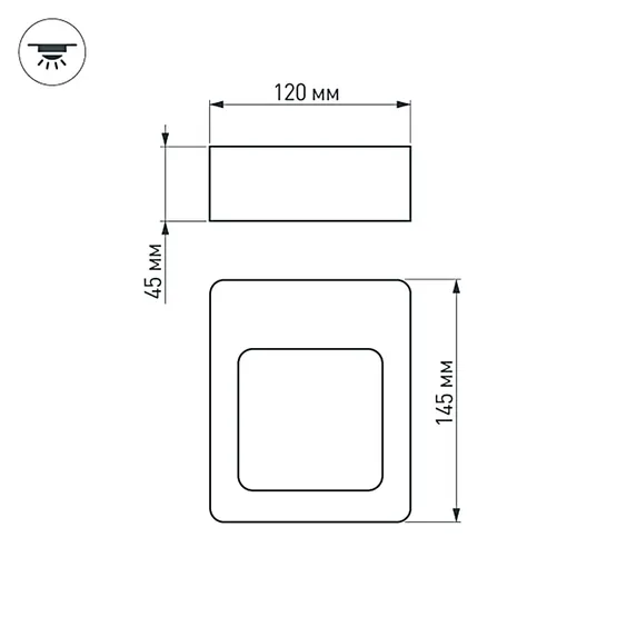 Фото #4 товара Светильник LGD-Wall-Frame-2G-5W Warm White (Arlight, IP54 Металл, 1 год)