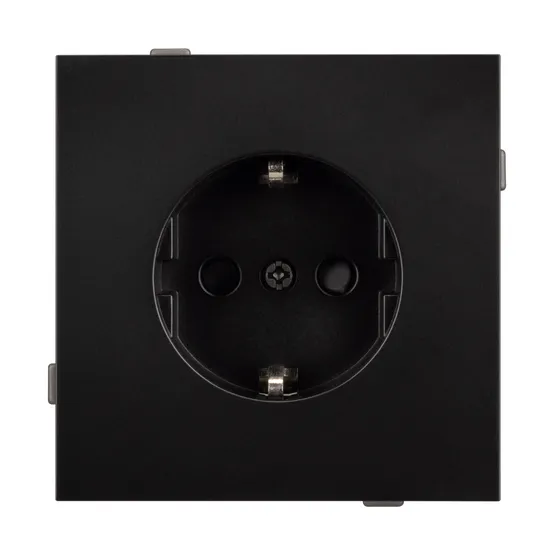 Фото #3 товара Механизм электрической розетки SCT-TENDO-MEU1-PL-BK (230V, 16A) (Arlight, Черный)