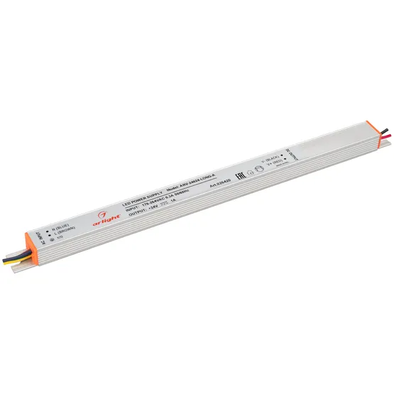 Фото #1 товара Блок питания ARV-24024-LONG-A (24V, 1A, 24W) (Arlight, IP20 Металл, 2 года)