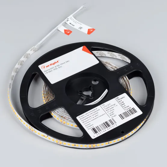 Фото #3 товара Светодиодная лента DOT-X192-10mm 24V Warm3000 (16 W/m, IP20, 5m) (Arlight, Открытый)