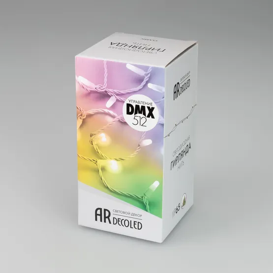 Фото #8 товара Светодиодная гирлянда ARD-STRING-CLASSIC-10000-BLACK-100LED-MILK-LIVE RGB-DMX (24V, 10W) (Ardecoled, IP65, 1 год)