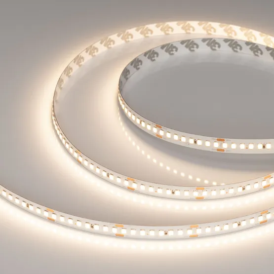 Фото #1 товара Светодиодная лента RT-A192-10mm 24V Warm3500 (17.6 W/m, IP20, 2835, 5m) (Arlight, высок.эфф.150 лм/Вт)
