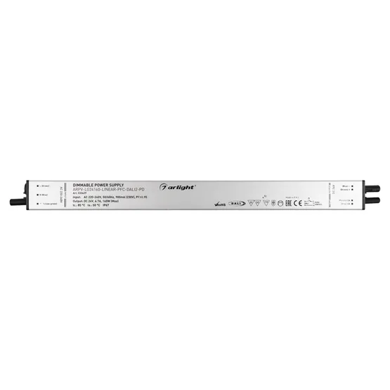 Фото #3 товара Блок питания ARPV-LG24160-LINEAR-PFC-DALI2-PD (24V, 6.7A, 160W) (Arlight, IP67 Металл, 5 лет)