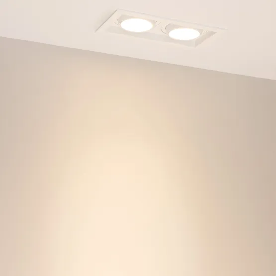 Фото #4 товара Светильник MS-VORTEX-BUILT-S210x117-2x20W Warm3000 (WH-WH, 20 deg, 230V) (Arlight, IP20 Металл, 5 лет)