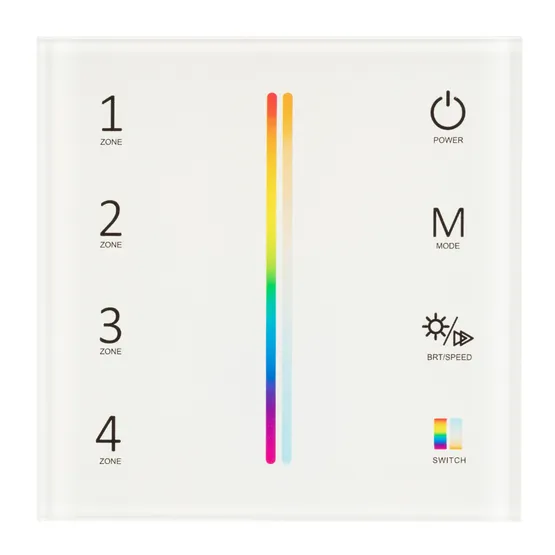 Фото #2 товара Панель Sens SMART-P55-MULTI White (3V, 4 зоны, 2.4G) (Arlight, IP20 Пластик, 5 лет)