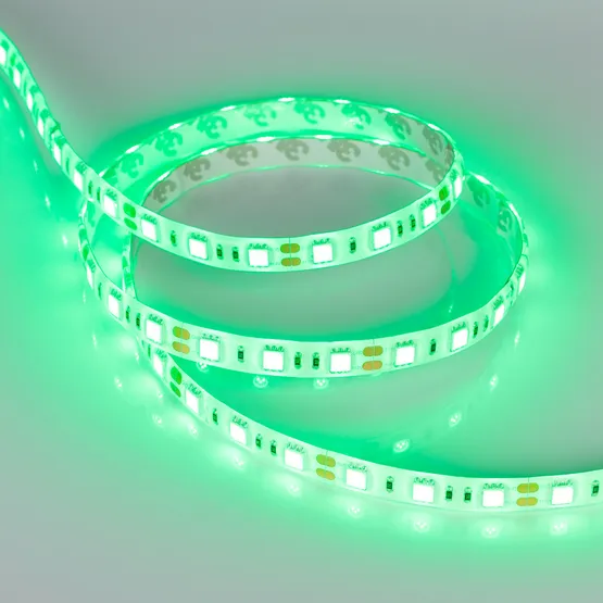 Фото #2 товара Светодиодная лента RTW 2-5000SE 12V Green 2x (5060, 300 LED, LUX) (Arlight, 14.4 Вт/м, IP65)