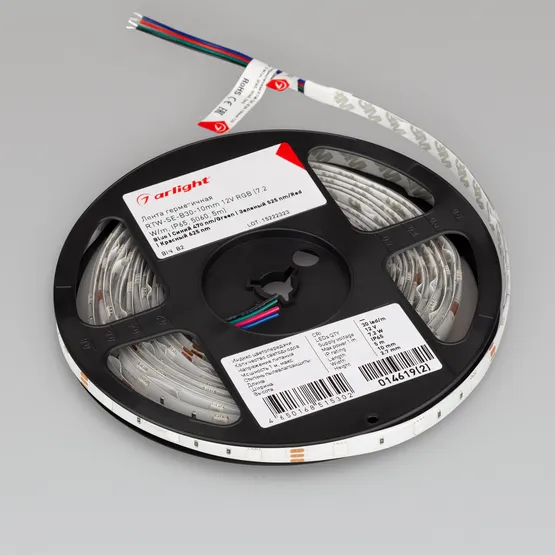 Фото #2 товара Светодиодная лента герметичная RTW-SE-B30-10mm 12V RGB (7.2 W/m, IP65, 5060, 5m) (Arlight, -)