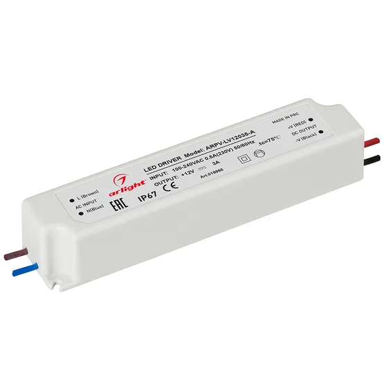 Фото #1 товара Блок питания ARPV-LV12035-A (12V, 3.0A, 36W) (Arlight, IP67 Пластик, 3 года)
