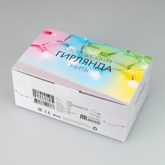 Фото #5 товара Светодиодная гирлянда ARD-STRING-CLASSIC-15000-CLEAR-100LED-LIVE RGB-SPI (12V, 53W) (Ardecoled, IP65, 1 год)