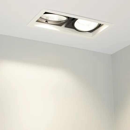 Фото #5 товара Светильник CL-KARDAN-S283x152-2x25W Warm3000 (WH-BK, 30 deg) (Arlight, IP20 Металл, 3 года)