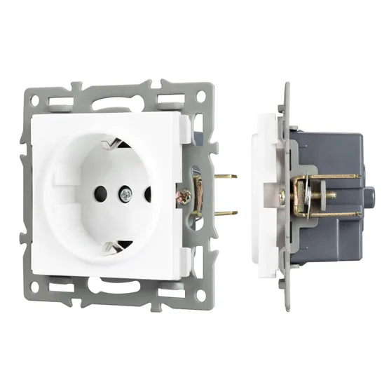 Фото #1 товара Механизм электрической розетки SCT-MEU1-PL-WH (250V, 16A) (Arlight, -)