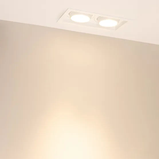 Фото #5 товара Светильник MS-VORTEX-BUILT-S250x140-2x30W Warm3000 (WH-WH, 30 deg, 230V) (Arlight, IP20 Металл, 5 лет)