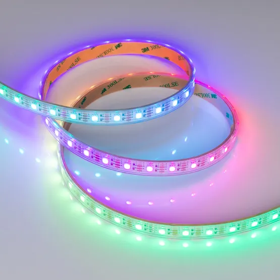 Фото #2 товара Светодиодная лента герметичная SPI-P-B60-12mm 12V RGB-PX1-BPT (8 W/m, IP66, 5060, 5m) (Arlight, бегущий огонь)