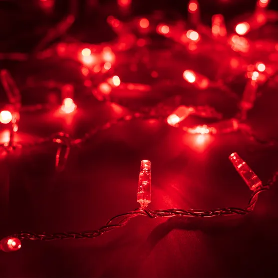 Фото #1 товара Светодиодная гирлянда ARD-STRING-CLASSIC-1000-CLEAR-100LED-PULSE Red (230V, 7W) (Ardecoled, IP65, 1 год)