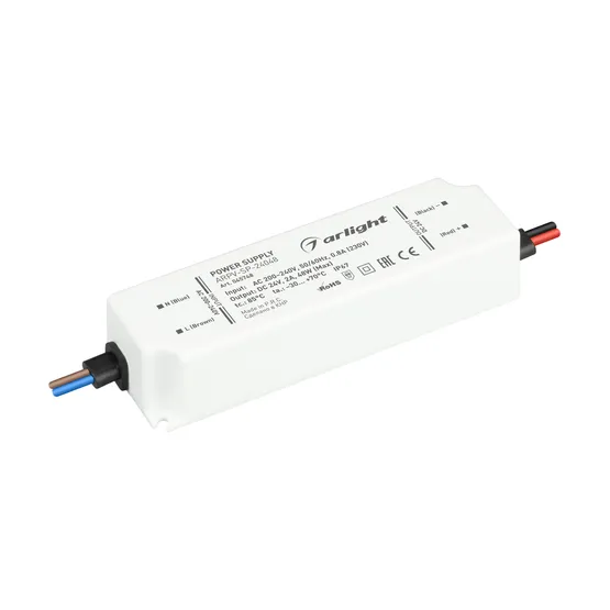 Фото товара Блок питания ARPV-SP-24048 (24V, 2A, 48W) (Arlight, IP67 Пластик, 5 лет)