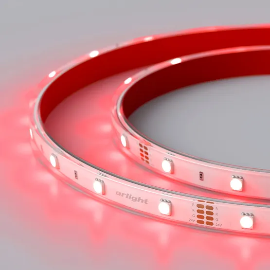 Фото #6 товара Светодиодная лента герметичная RTW-PS-B30-13mm 24V RGB (7.2 W/m, IP67, 5060, 5m) (Arlight, 7.2 Вт/м, IP67)