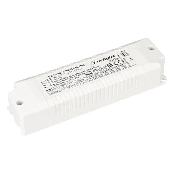 Фото товара Блок питания ARJ-SP-30-PFC-DALI2 (30W, 550-900 mA) (Arlight, IP20 Пластик, 5 лет)
