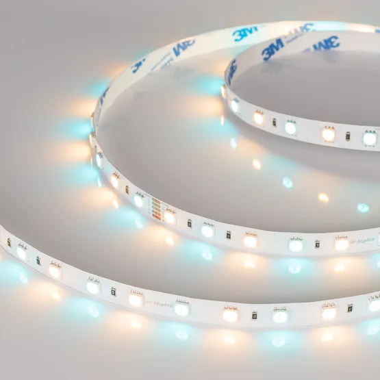 Фото #2 товара Светодиодная лента RT-B60-10mm 24V RGBW-Warm (14.4 W/m, IP20, 5060, 5m) (Arlight, Открытый)
