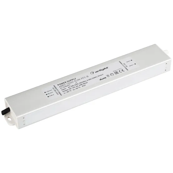 Фото #1 товара Блок питания ARPV-12060-SLIM-PFC-B (12V, 5.0A, 60W) (Arlight, IP67 Металл, 3 года)