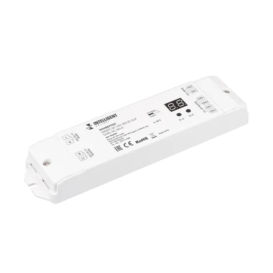 Фото товара INTELLIGENT ARLIGHT Конвертер SMART-0/1-10V-302-82-SUF (230V, 5A, DALI) (IARL, IP20 Пластик, 5 лет)