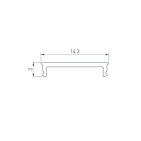 Фото #2 товара Экран SL-SLIM15-H10-W14-10000 OPAL (Arlight, Пластик)