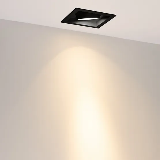 Фото #5 товара Светильник MS-VORTEX-BUILT-S140x140-30W Warm3000 (BK-BK, 17 deg, 230V) (Arlight, IP20 Металл, 5 лет)