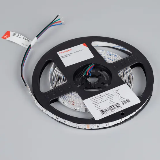 Фото #2 товара Светодиодная лента RZ-A60-8mm 24V RGB (8 W/m, IP20, 2835, 5m) (Arlight, -)