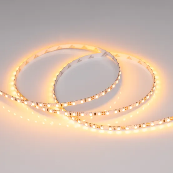 Фото #4 товара Светодиодная лента RT 2-5000 12V Yellow 5mm 2x (3528, 600 LED, LUX) (Arlight, 9.6 Вт/м, IP20)