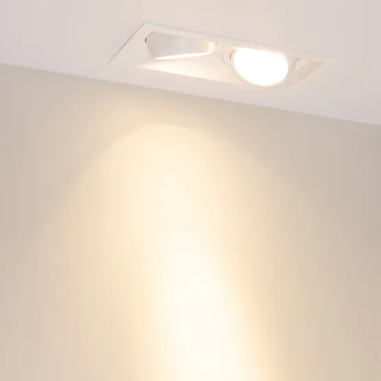 Фото #4 товара Светильник MS-VORTEX-BUILT-S250x140-2x30W Warm3000 (WH-WH, 17 deg, 230V) (Arlight, IP20 Металл, 5 лет)