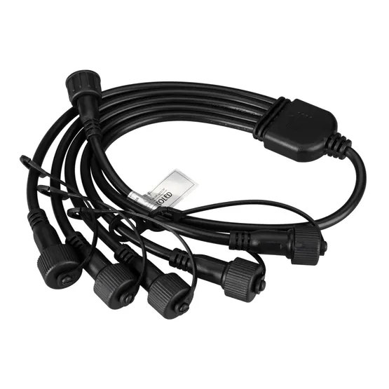 Фото #1 товара Коннектор питания ARD-CLASSIC-SYNC-RGB Black (230V, 5 ports) (Ardecoled, Закрытый)
