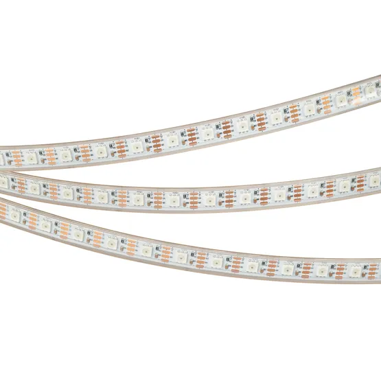 Фото #4 товара Светодиодная лента герметичная SPI-P-B60-12mm 12V RGB-PX1-BPT (8 W/m, IP66, 5060, 5m) (Arlight, бегущий огонь)
