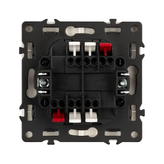 Фото #4 товара Механизм выключателя двухклавишный проходной LED SWT-NOBE-MKP2-SFPL-L-WH (230V, 10A) (Arlight, Белый кварц)