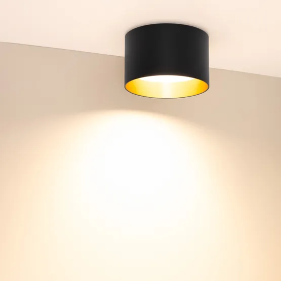 Фото #4 товара Светильник SP-BISCOTTO-R140-15W Warm3300-MIX (BK-GD, 80 deg, 230V) (Arlight, IP54 Металл, 5 лет)