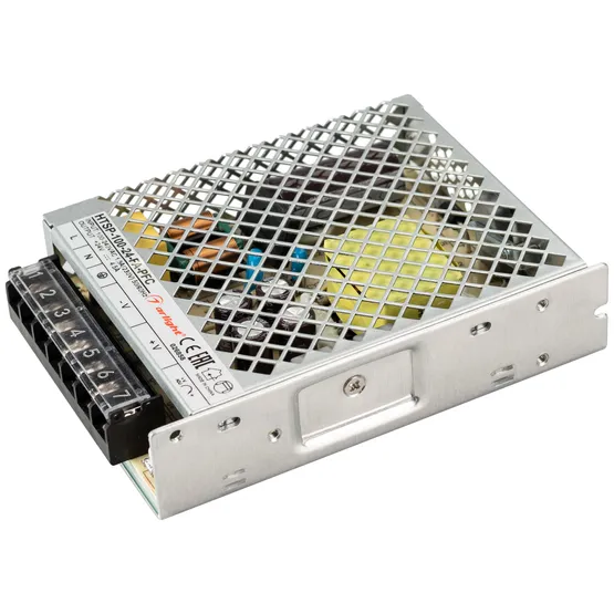 Фото #1 товара Блок питания HTSP-100-24-FA-PFC (24V, 4.5A, 100W) (Arlight, IP20 Сетка, 3 года)