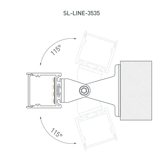 Фото #6 товара Профиль с экраном SL-LINE-3535-2500 BLACK+OPAL (Arlight, Алюминий)