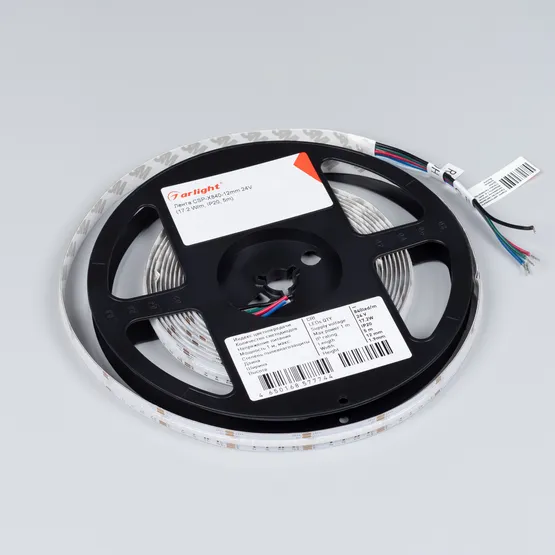 Фото #3 товара Светодиодная лента CSP-X840-12mm 24V RGBW-Day (17.2 W/m, IP20, 5m) (Arlight, 5 лет)