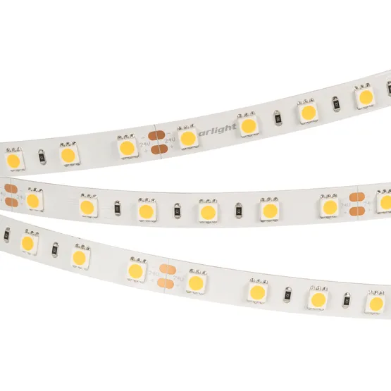 Фото #2 товара Светодиодная лента RT-B60-10mm 24V Warm2700 (14.4 W/m, IP20, 5m) (Arlight, 14.4 Вт/м, IP20)