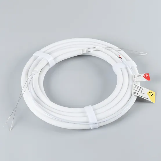 Фото #3 товара Светодиодная лента герметичная MOONLIGHT-TOP-S-M560-D13mm 24V Warm3000 (13 W/m, IP65, 5m, wire x1, трос) (Arlight, Вывод прямой, 3 года)
