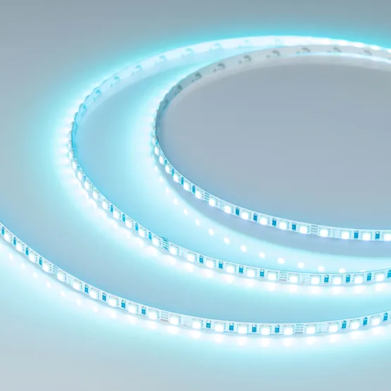 Фото #5 товара Светодиодная лента RT-G120-5mm 24V RGB (7.5 W/m, IP20, 3838, 5m) (Arlight, узкая)