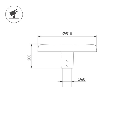 Фото #3 товара Светильник ALT-CAN-50W Warm2700 (BK, 140 deg, 230V) (Arlight, IP65 Металл, 5 лет)