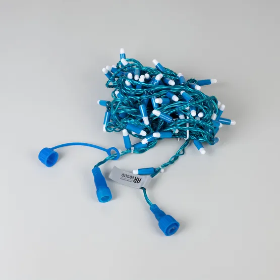 Фото #3 товара Светодиодная гирлянда ARD-STRING-CLASSIC-10000-BLUE-100LED-MILK-FLASH Blue (230V, 7W) (Ardecoled, IP65, 1 год)