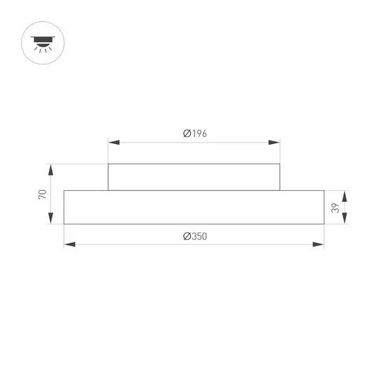 Фото #9 товара Светильник SP-ESTELY-R350-30W Warm3300-MIX (WH, 80 deg, 230V, TRIAC) (Arlight, IP20 Металл, 5 лет)