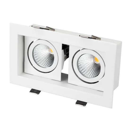 Фото #1 товара Светильник CL-KARDAN-S180x102-2x9W White (WH, 38 deg) (Arlight, IP20 Металл, 3 года)